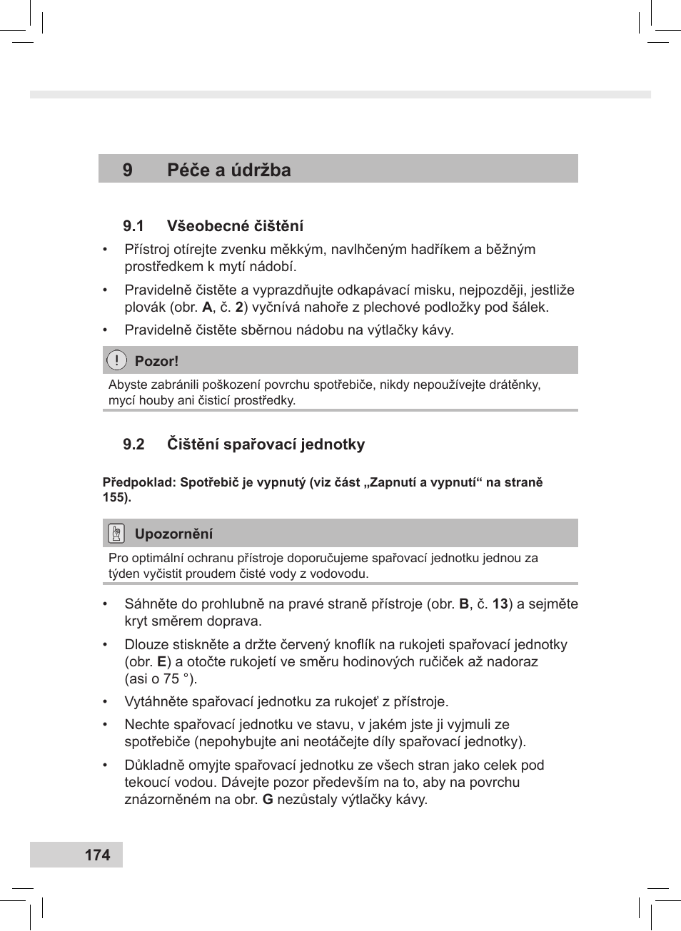 9péče a údržba | Melitta Caffeo CI User Manual | Page 176 / 240