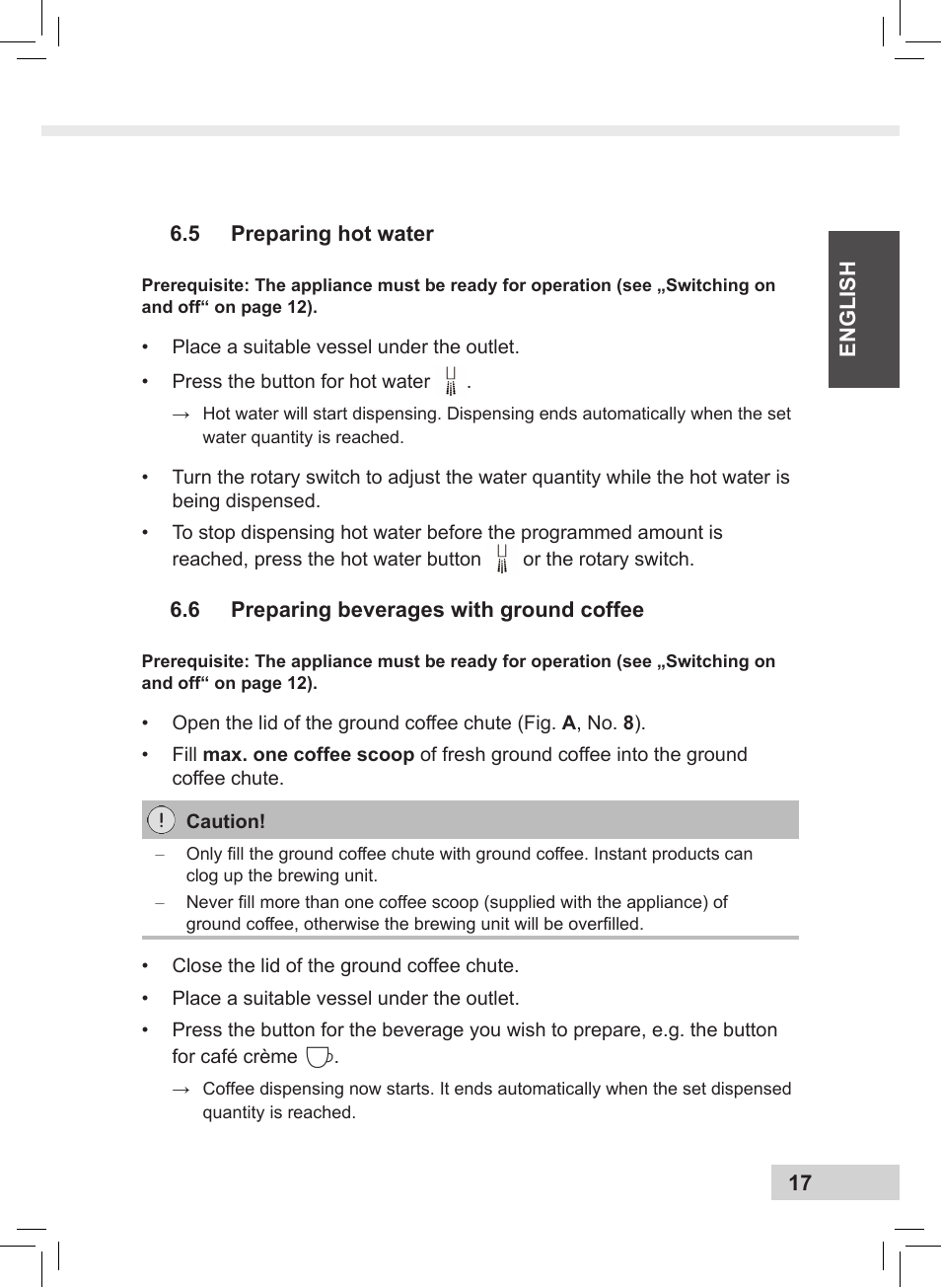 Melitta Caffeo CI User Manual | Page 19 / 240
