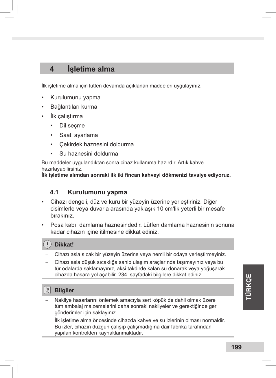 4işletime alma | Melitta Caffeo CI User Manual | Page 201 / 240