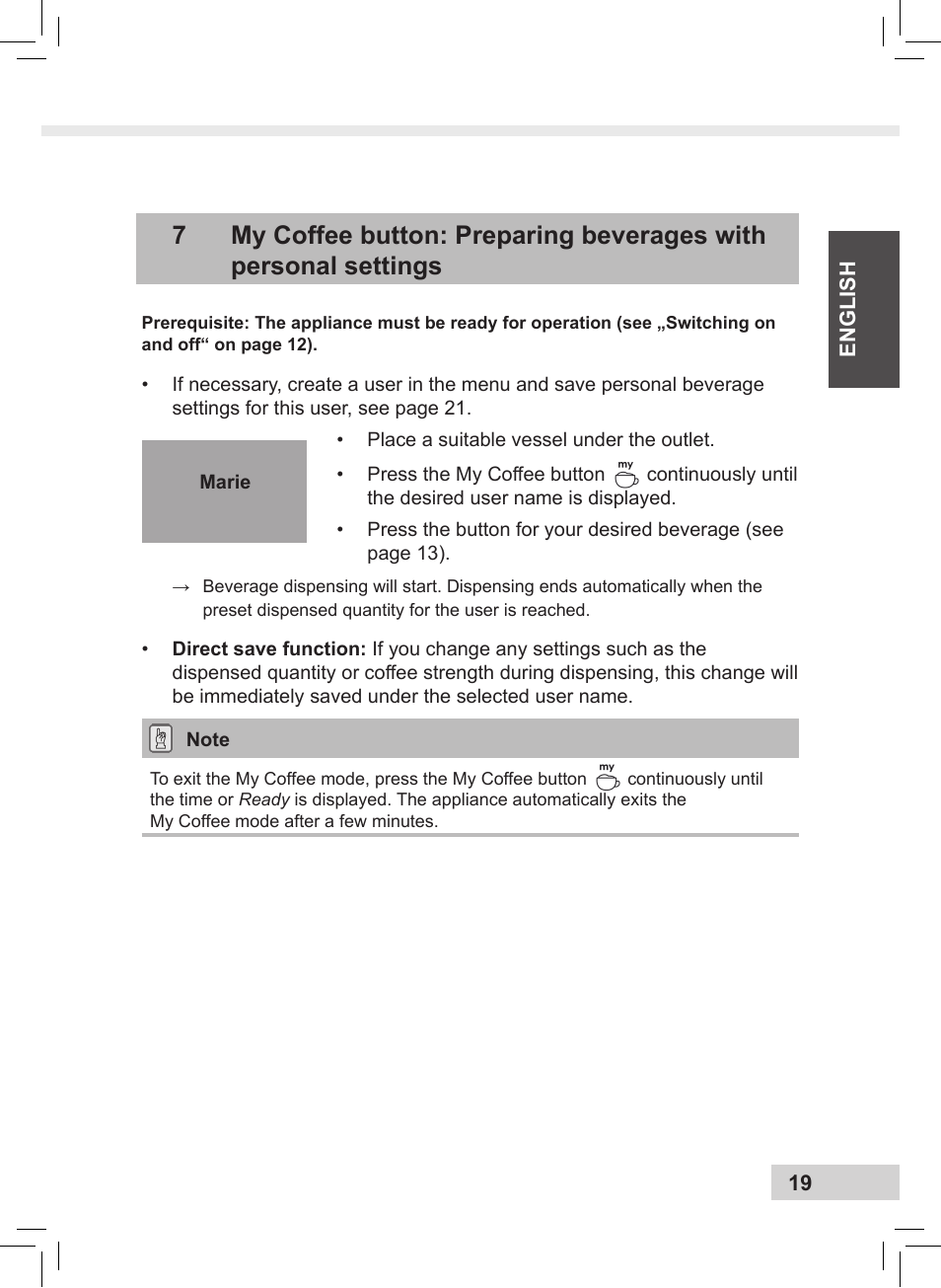 Melitta Caffeo CI User Manual | Page 21 / 240