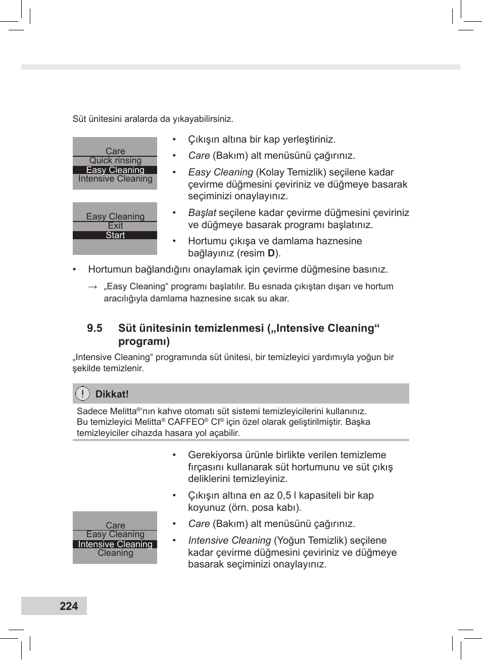 Melitta Caffeo CI User Manual | Page 226 / 240