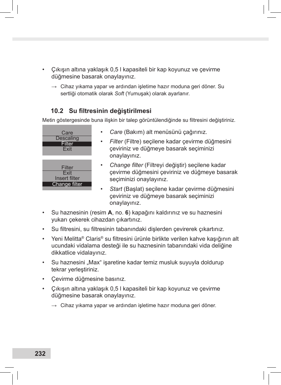 Melitta Caffeo CI User Manual | Page 234 / 240