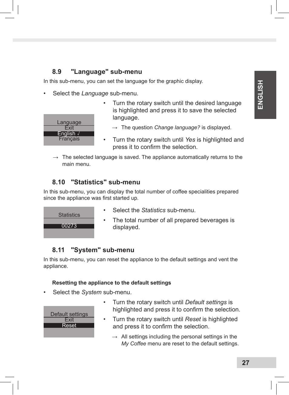 Melitta Caffeo CI User Manual | Page 29 / 240
