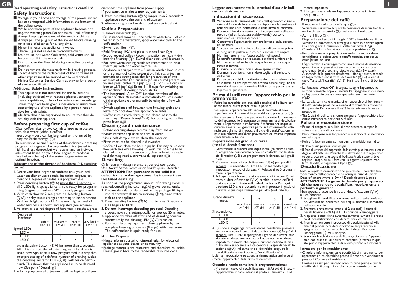 Melitta Optima Therm User Manual | Page 3 / 16