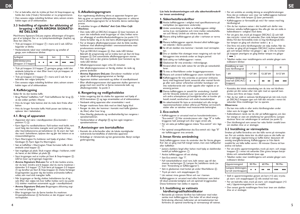 Melitta Aroma Signature deluxe User Manual | Page 3 / 19