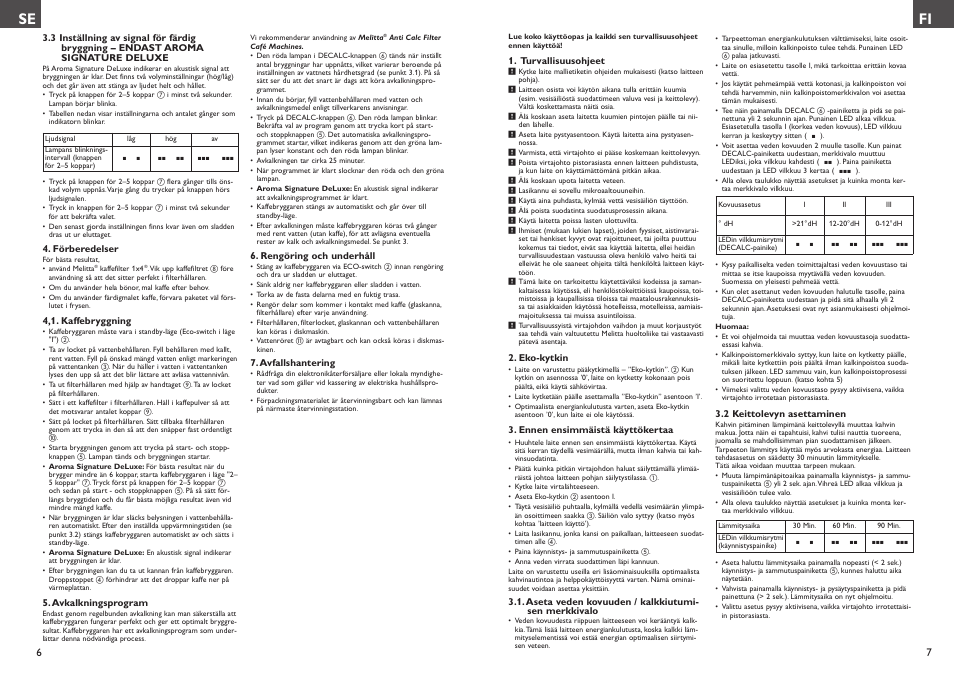 Melitta Aroma Signature deluxe User Manual | Page 4 / 19