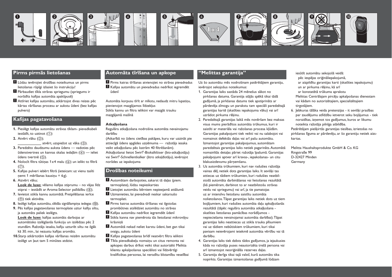 Lietošanas pamācība | Melitta Look User Manual | Page 15 / 18