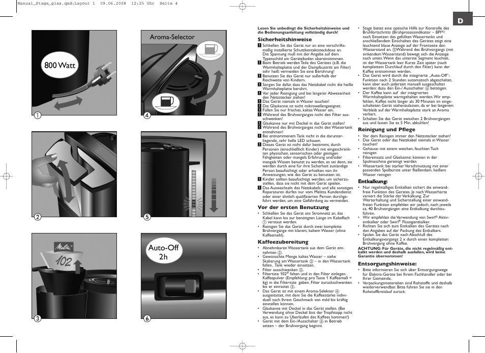 Melitta Stage User Manual | Page 2 / 16