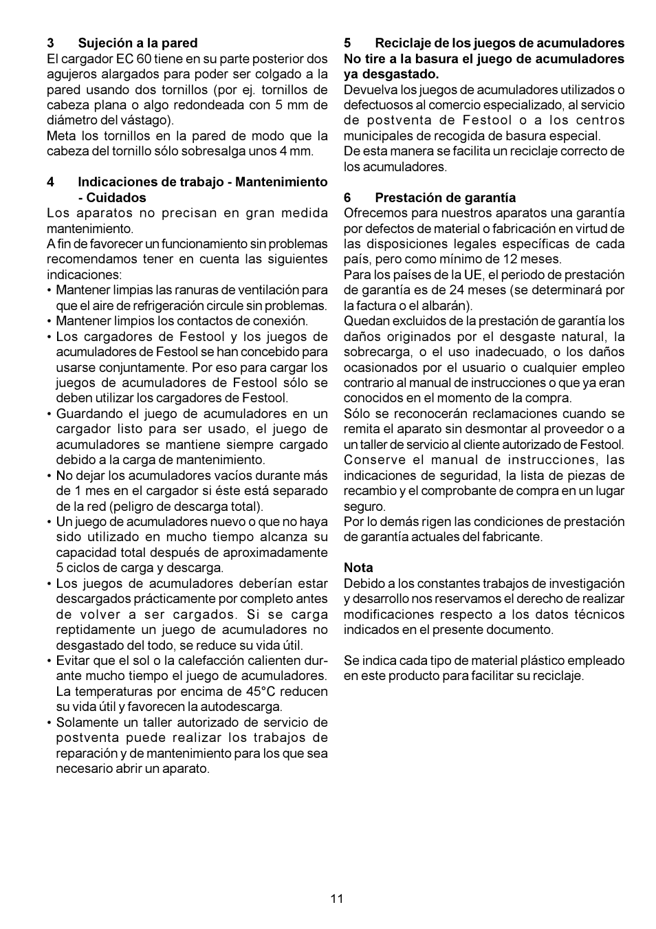 Festool EC 60 User Manual | Page 11 / 38