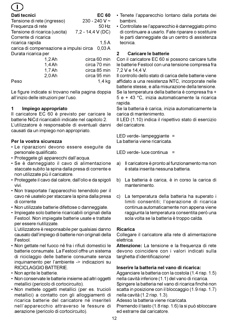 Festool EC 60 User Manual | Page 12 / 38