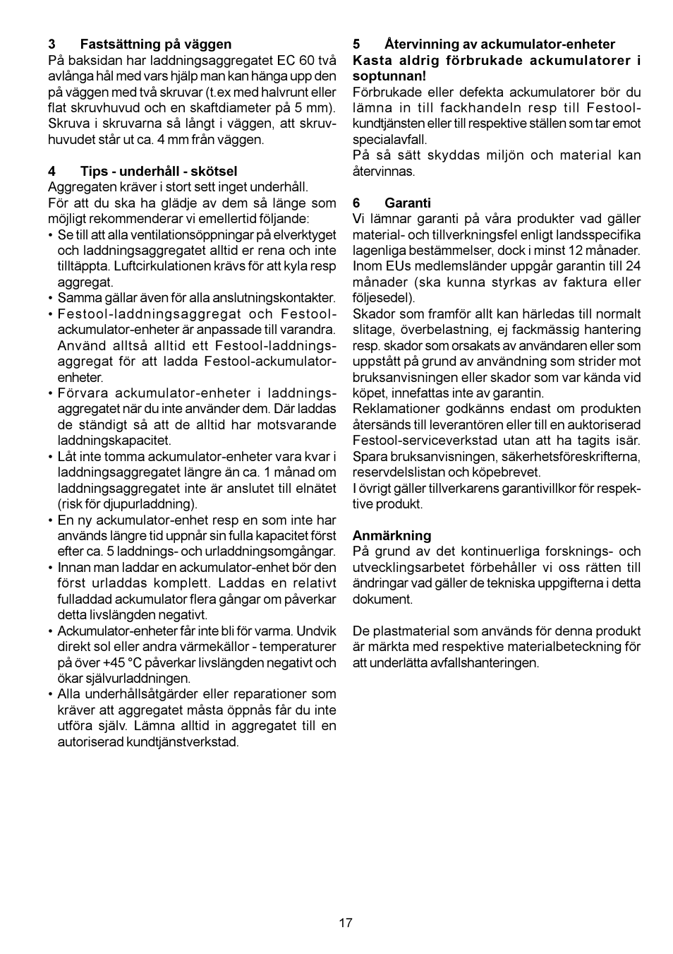 Festool EC 60 User Manual | Page 17 / 38