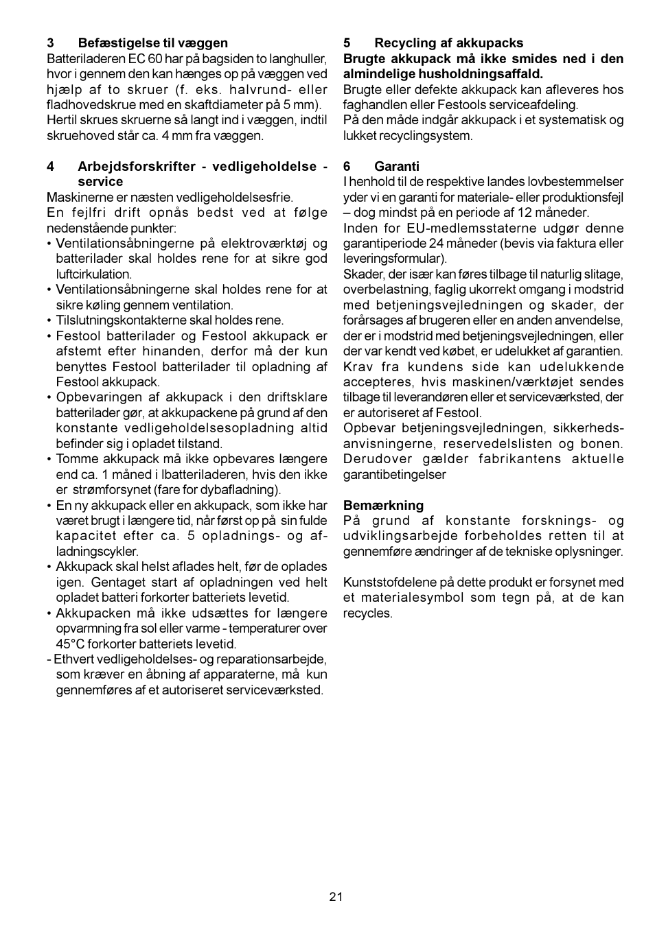 Festool EC 60 User Manual | Page 21 / 38