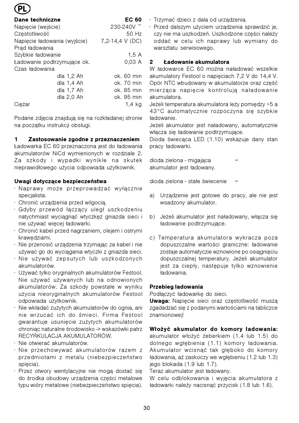 Festool EC 60 User Manual | Page 30 / 38