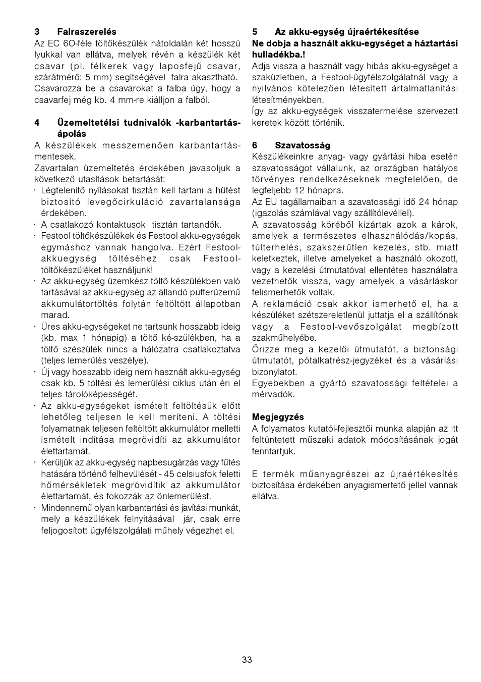 Festool EC 60 User Manual | Page 33 / 38