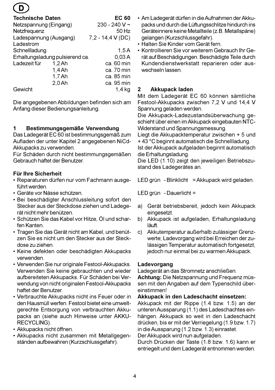 Festool EC 60 User Manual | Page 4 / 38