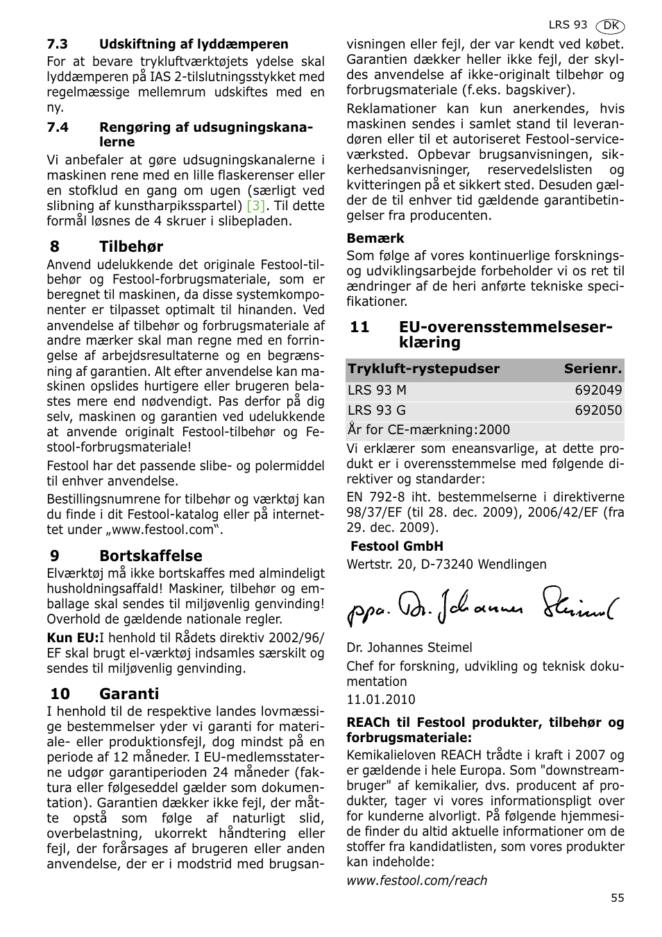 Festool LRS 93 G User Manual | Page 55 / 84