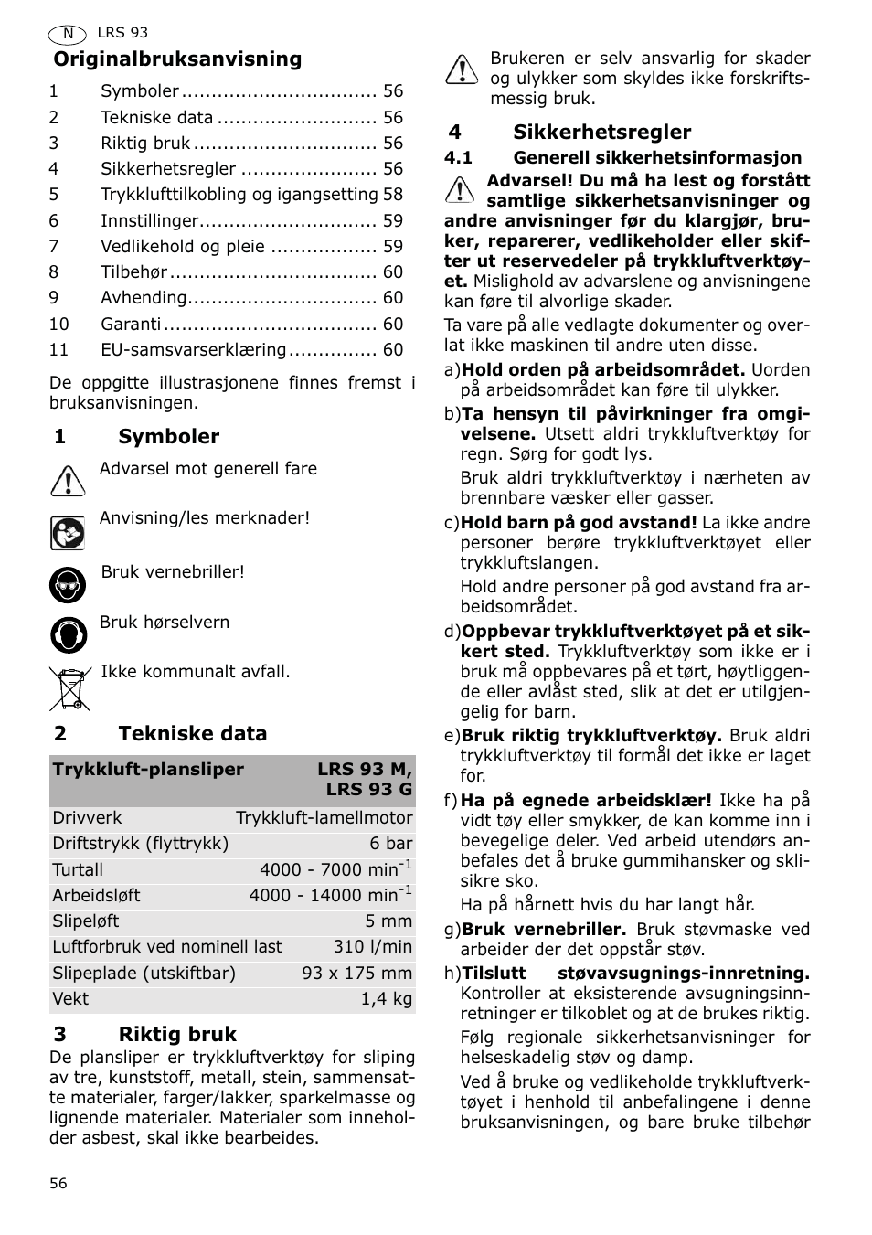 Festool LRS 93 G User Manual | Page 56 / 84