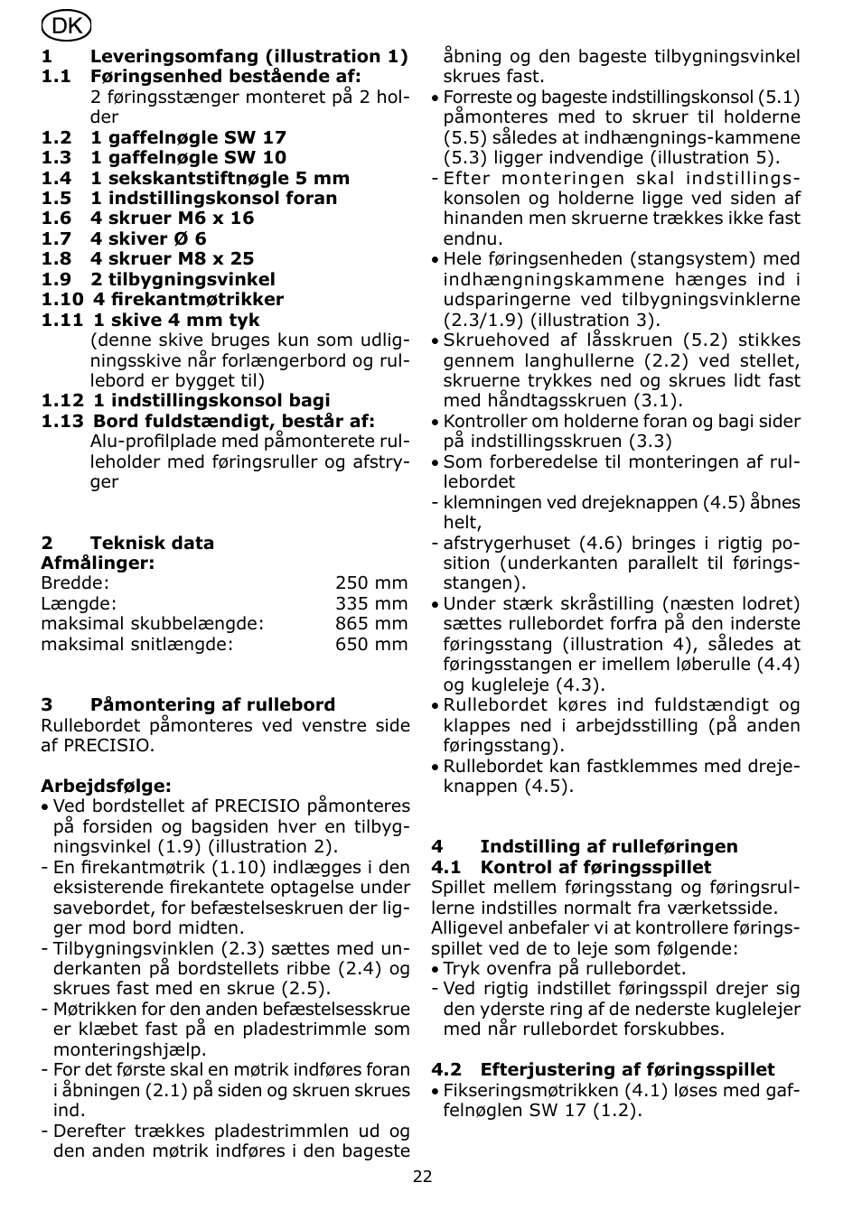 Festool CS 70 ST 650 User Manual | Page 22 / 38