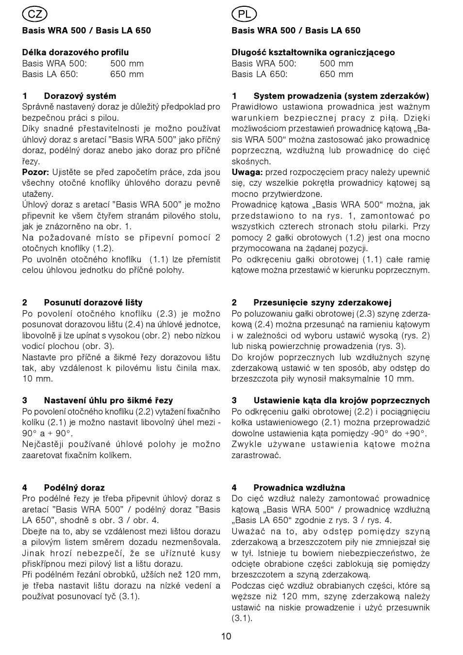 Festool Basis WRA 500 User Manual | Page 10 / 14