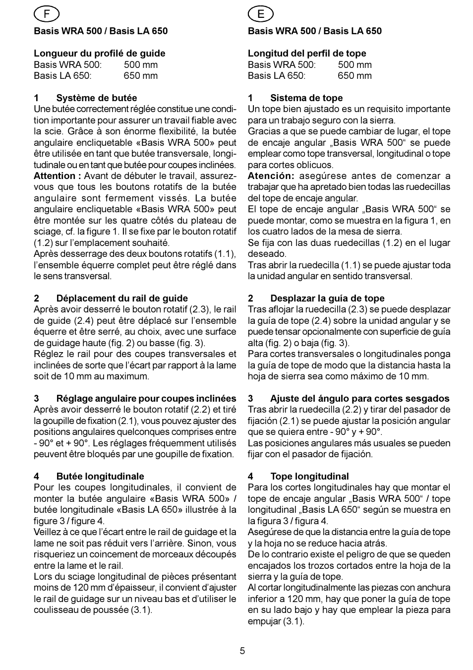 Festool Basis WRA 500 User Manual | Page 5 / 14