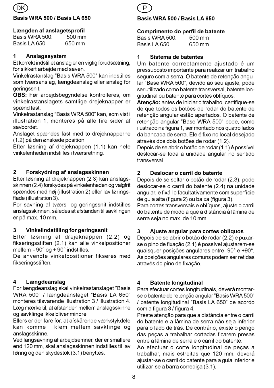 Festool Basis WRA 500 User Manual | Page 8 / 14