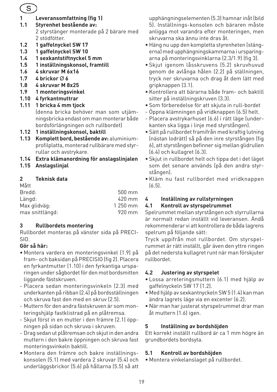 Festool CS 70 st accessories PRECISIO User Manual | Page 19 / 38