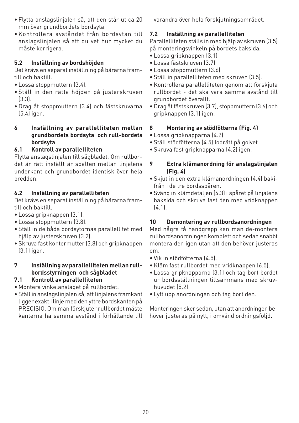 Festool CS 70 st accessories PRECISIO User Manual | Page 20 / 38