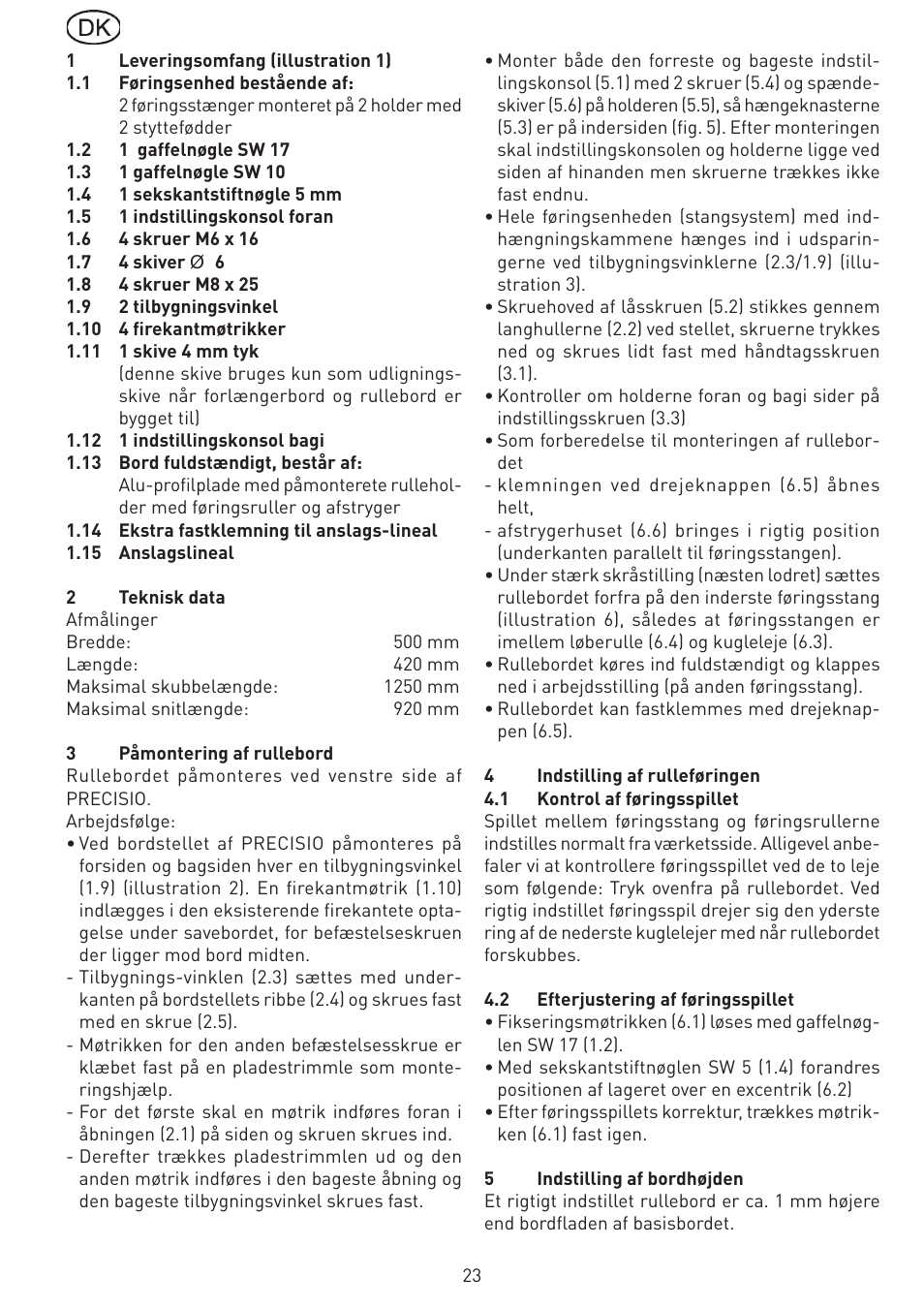 Festool CS 70 st accessories PRECISIO User Manual | Page 23 / 38