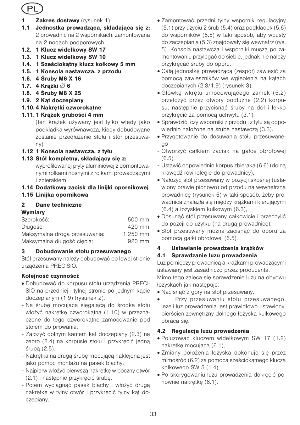 Festool CS 70 st accessories PRECISIO User Manual | Page 33 / 38