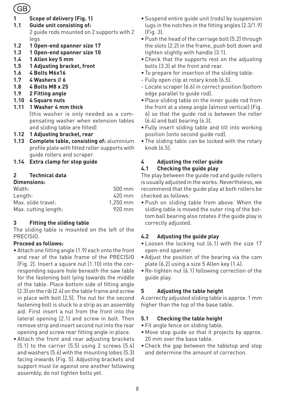 Festool CS 70 st accessories PRECISIO User Manual | Page 8 / 38