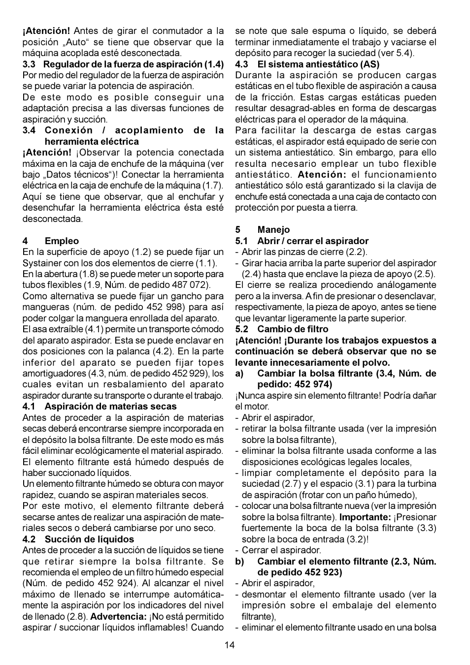 Festool CT 11 E User Manual | Page 14 / 54