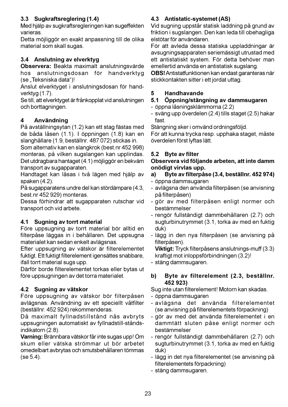 Festool CT 11 E User Manual | Page 23 / 54