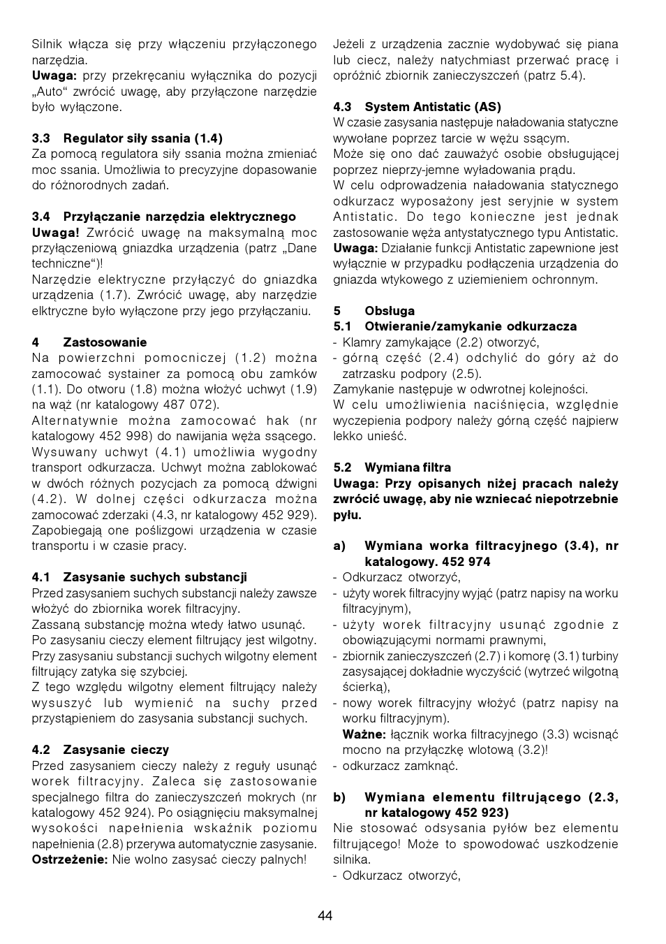 Festool CT 11 E User Manual | Page 44 / 54