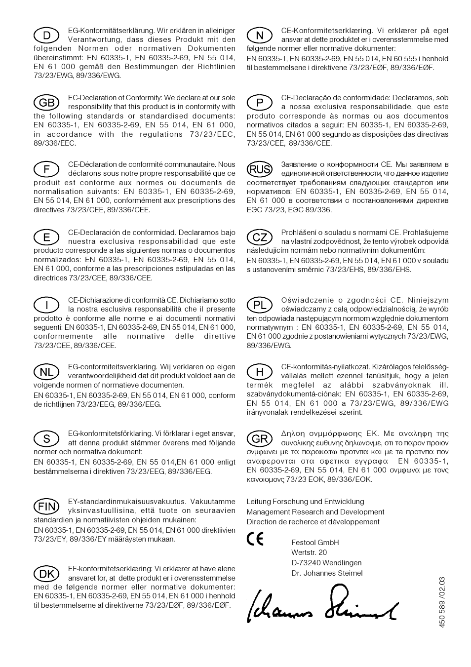 Festool CT 11 E User Manual | Page 53 / 54