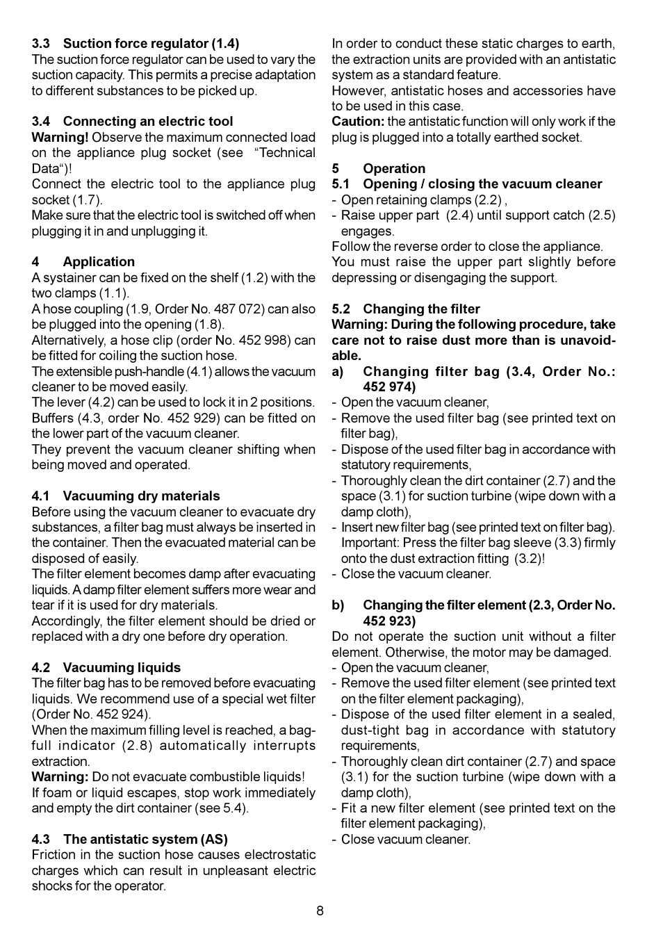 Festool CT 11 E User Manual | Page 8 / 54