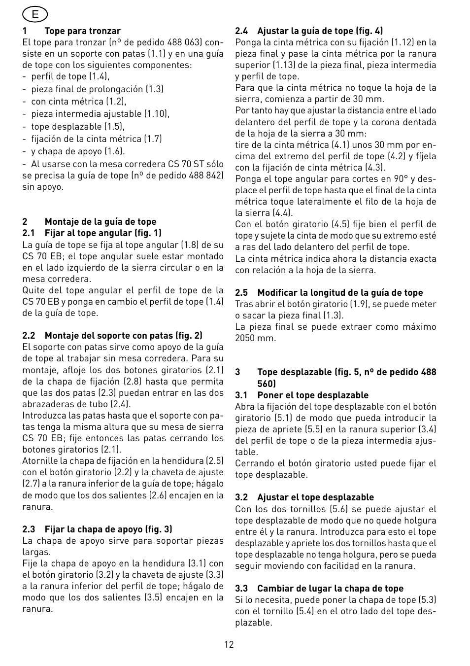 Festool CS 70 ka accessories PRECISIO User Manual | Page 12 / 38