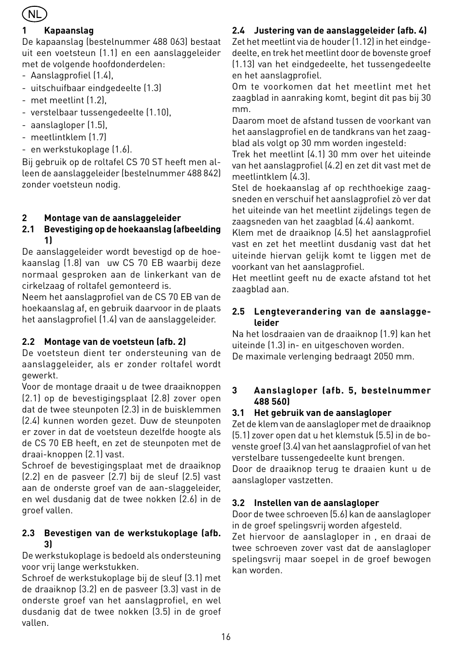 Festool CS 70 ka accessories PRECISIO User Manual | Page 16 / 38