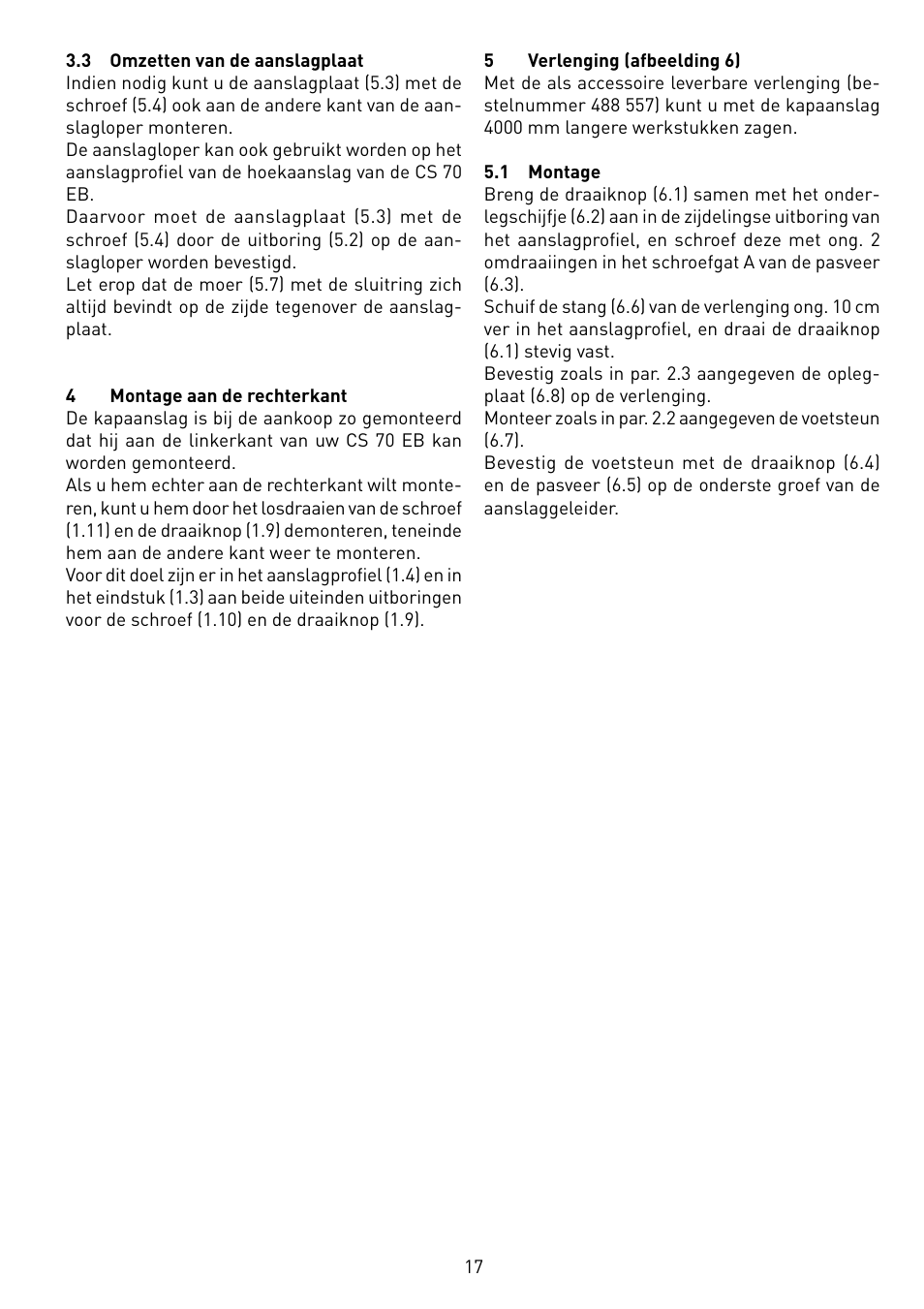 Festool CS 70 ka accessories PRECISIO User Manual | Page 17 / 38