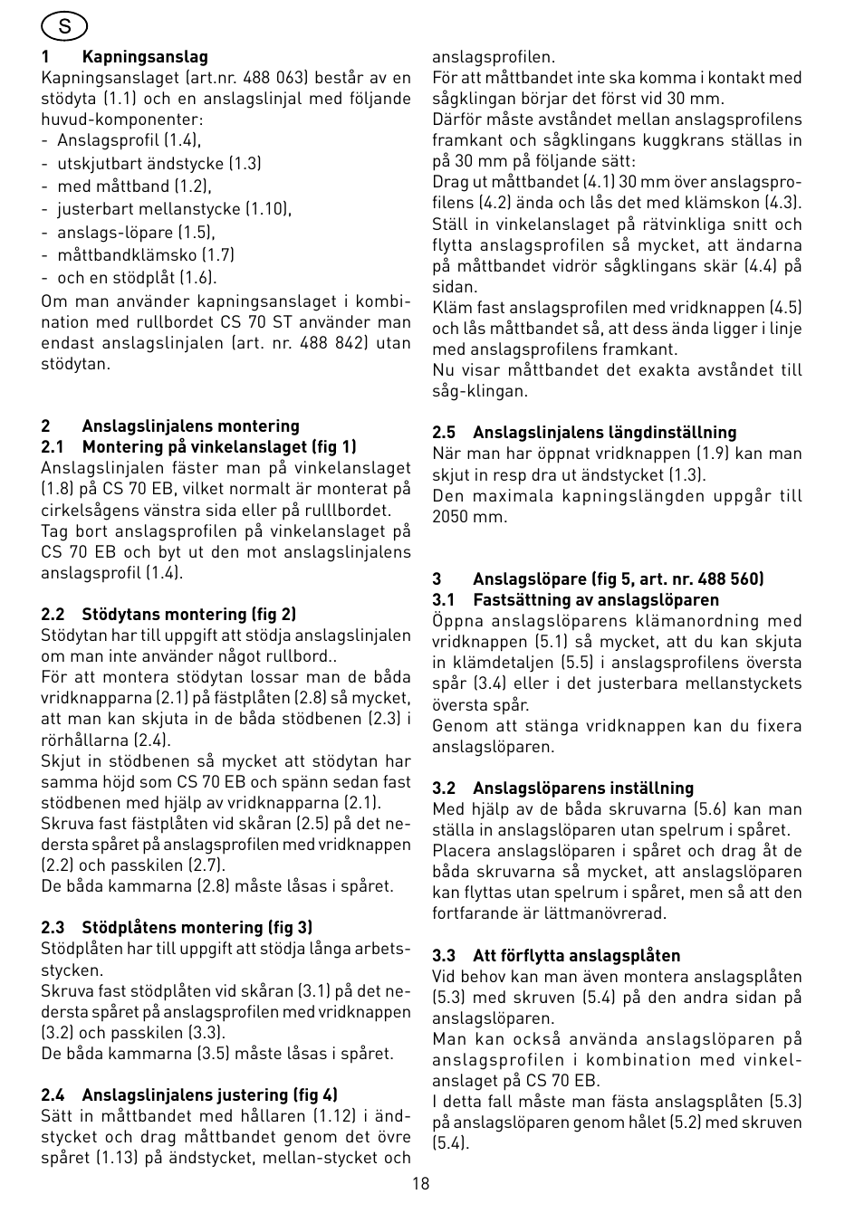 Festool CS 70 ka accessories PRECISIO User Manual | Page 18 / 38