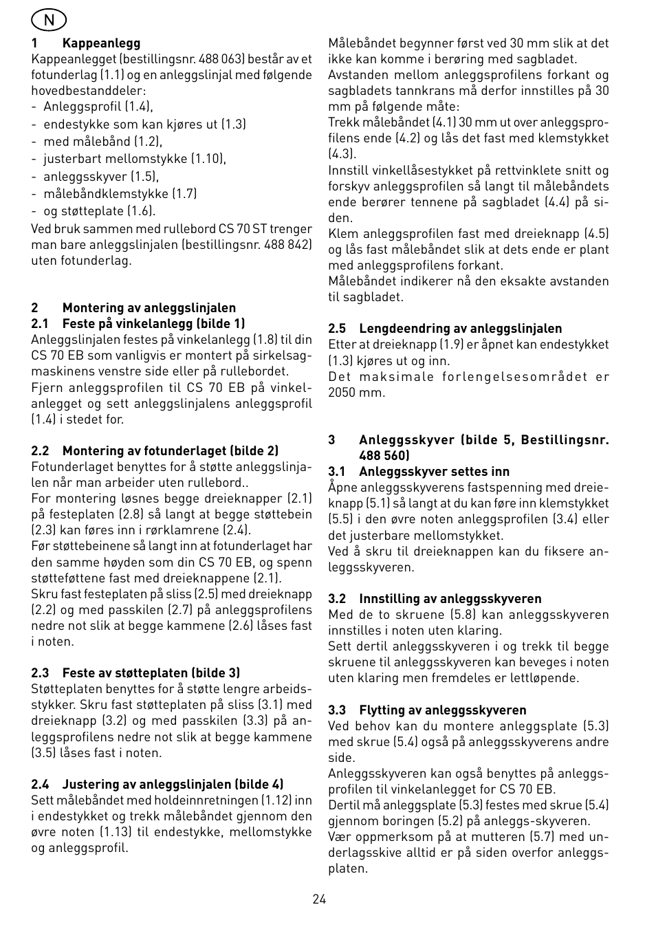 Festool CS 70 ka accessories PRECISIO User Manual | Page 24 / 38