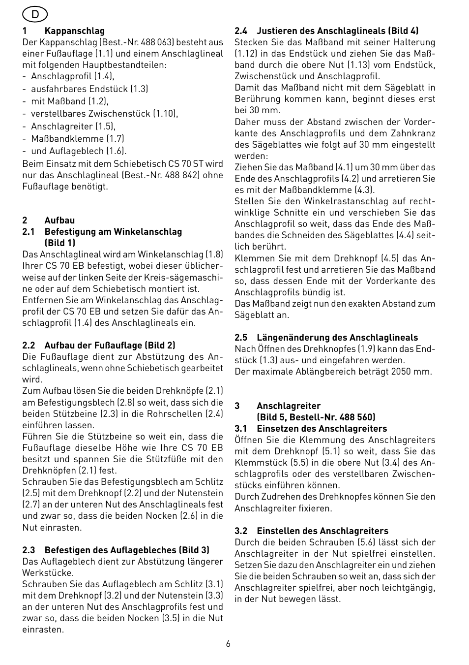 Festool CS 70 ka accessories PRECISIO User Manual | Page 6 / 38