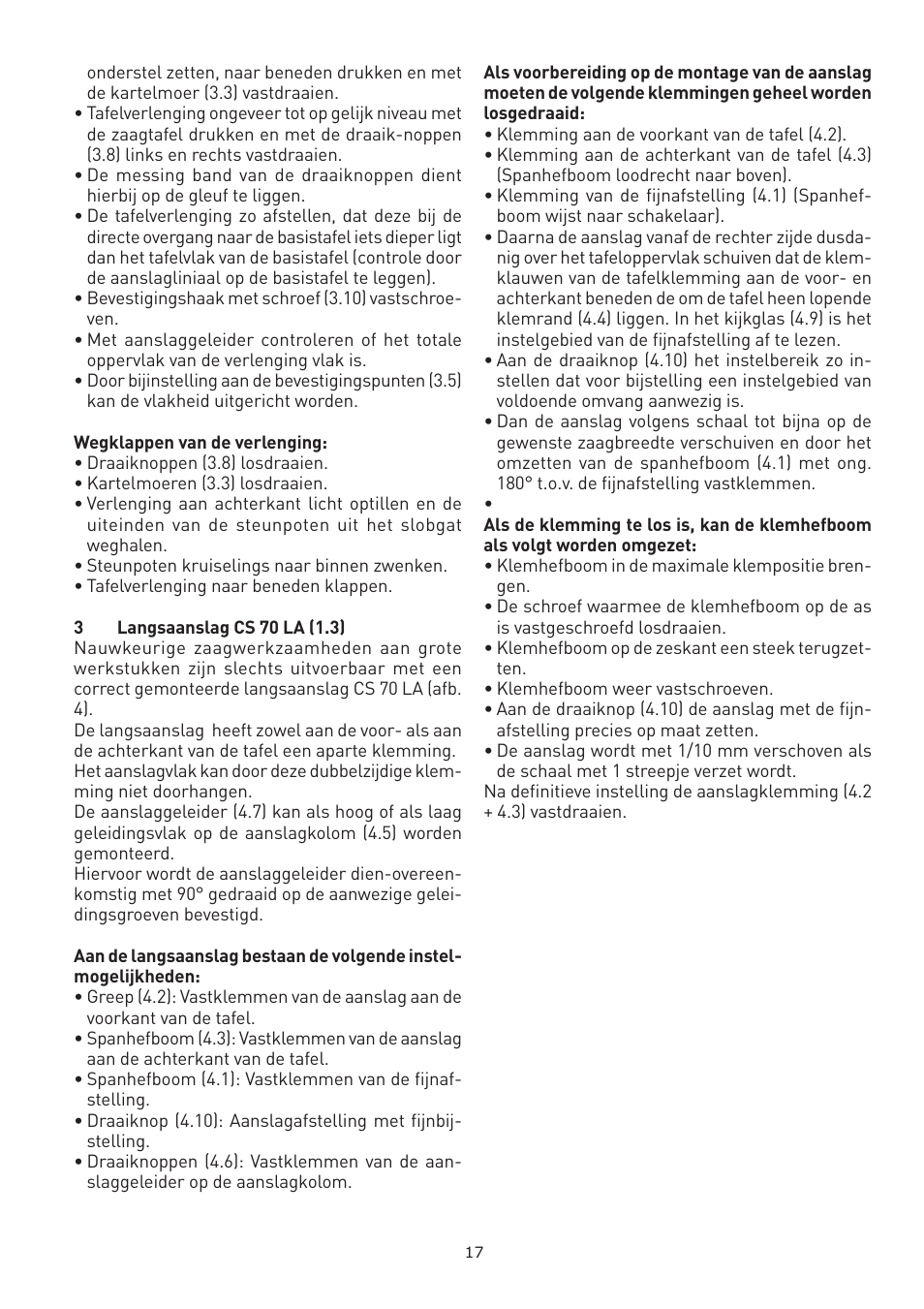 Festool CS 70 vl accessories PRECISIO User Manual | Page 17 / 38