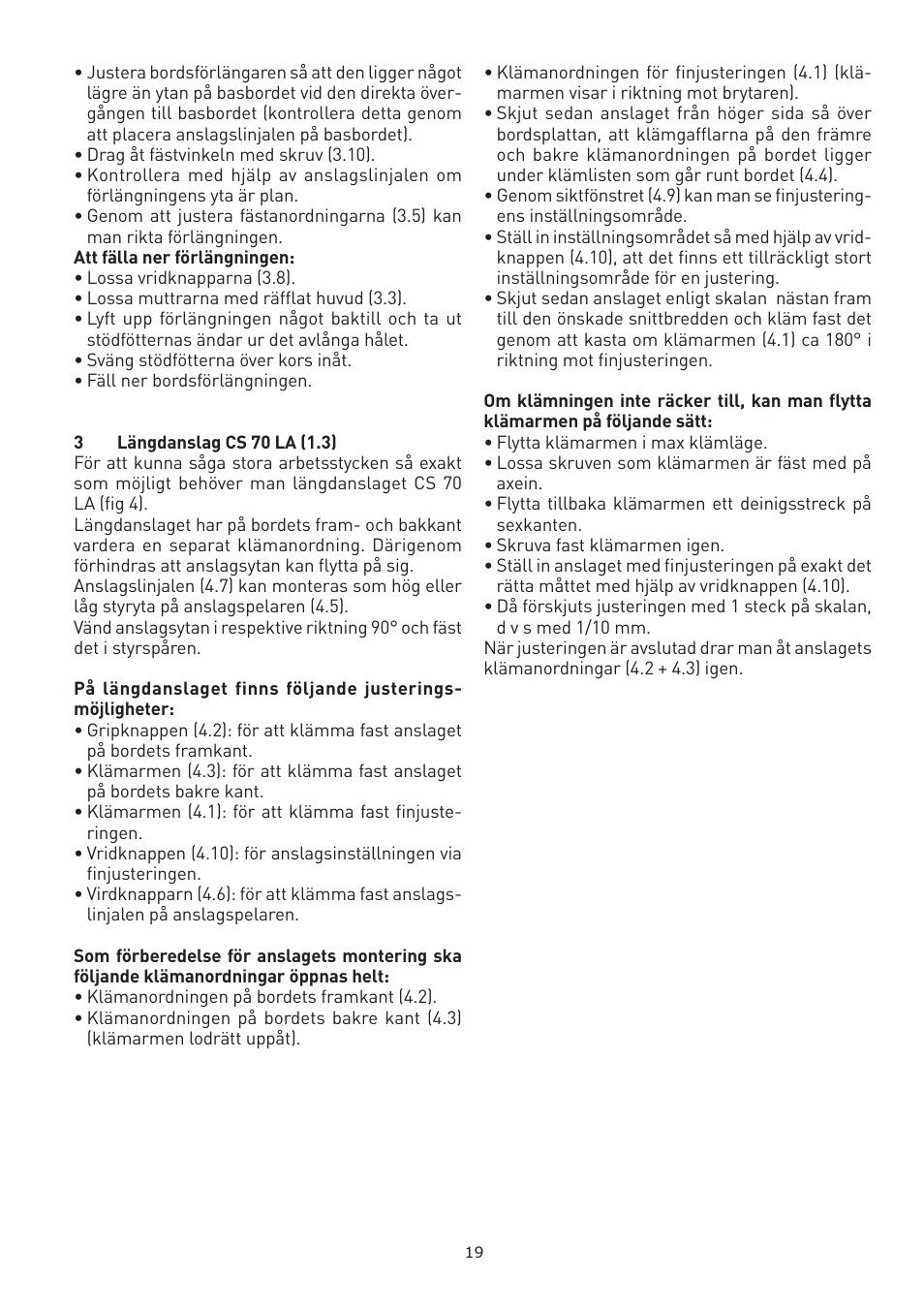 Festool CS 70 vl accessories PRECISIO User Manual | Page 19 / 38