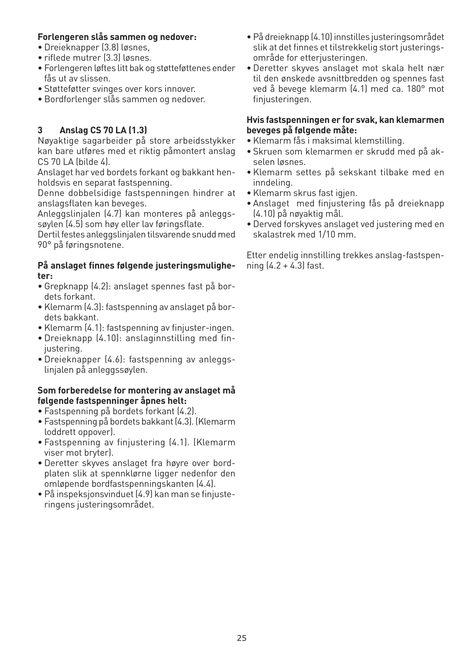 Festool CS 70 vl accessories PRECISIO User Manual | Page 25 / 38