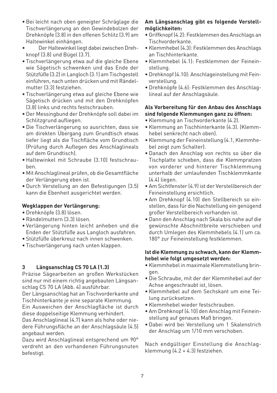 Festool CS 70 vl accessories PRECISIO User Manual | Page 7 / 38