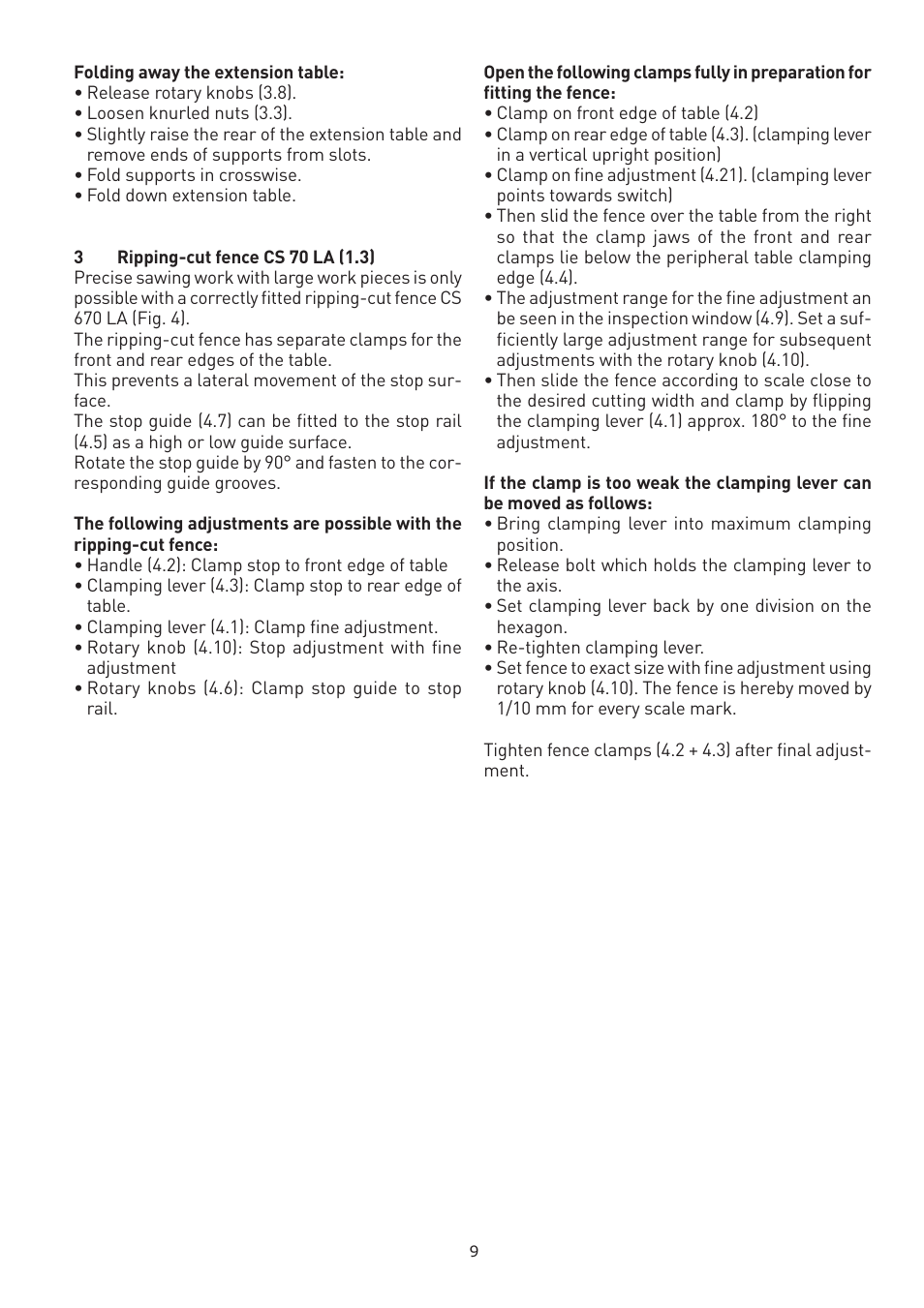 Festool CS 70 vl accessories PRECISIO User Manual | Page 9 / 38