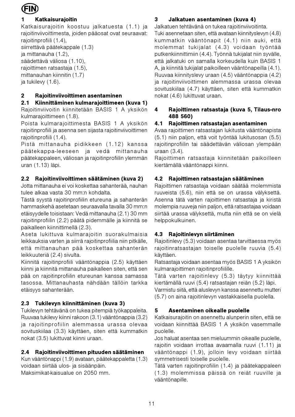 Festool Basis KA 100-200 User Manual | Page 11 / 22