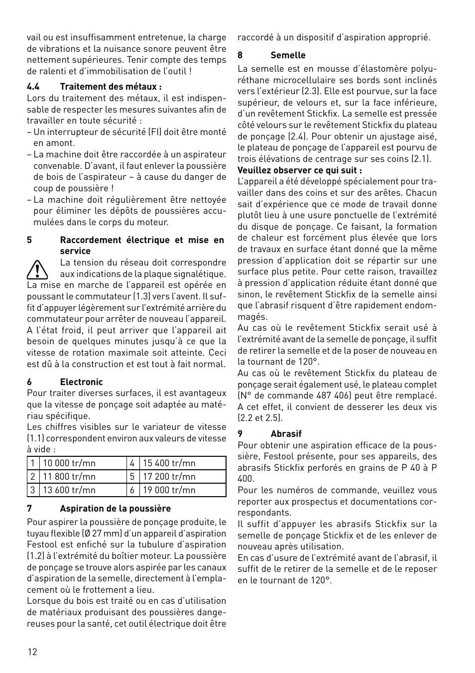 Festool DX 93 E User Manual | Page 12 / 41