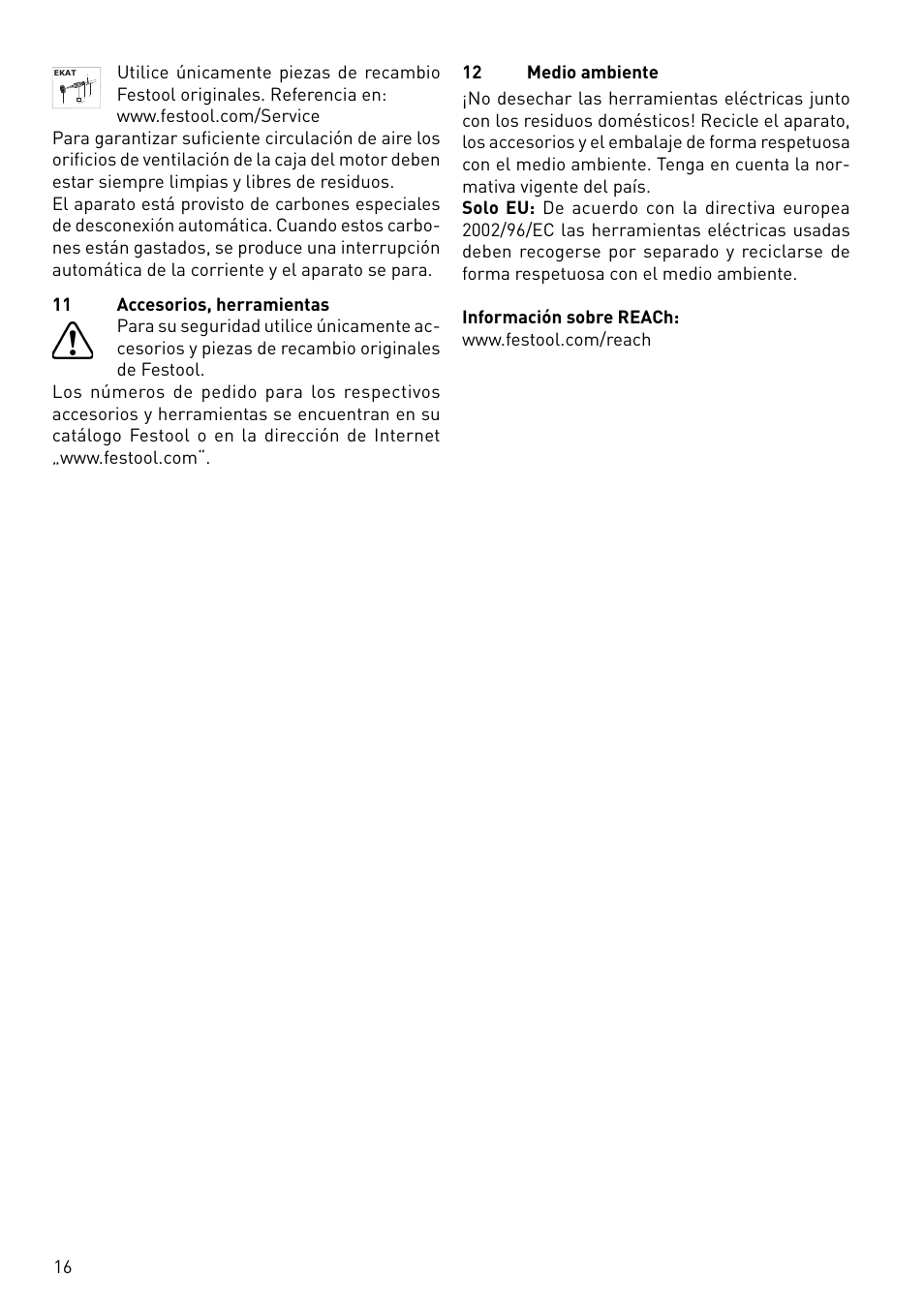 Festool DX 93 E User Manual | Page 16 / 41