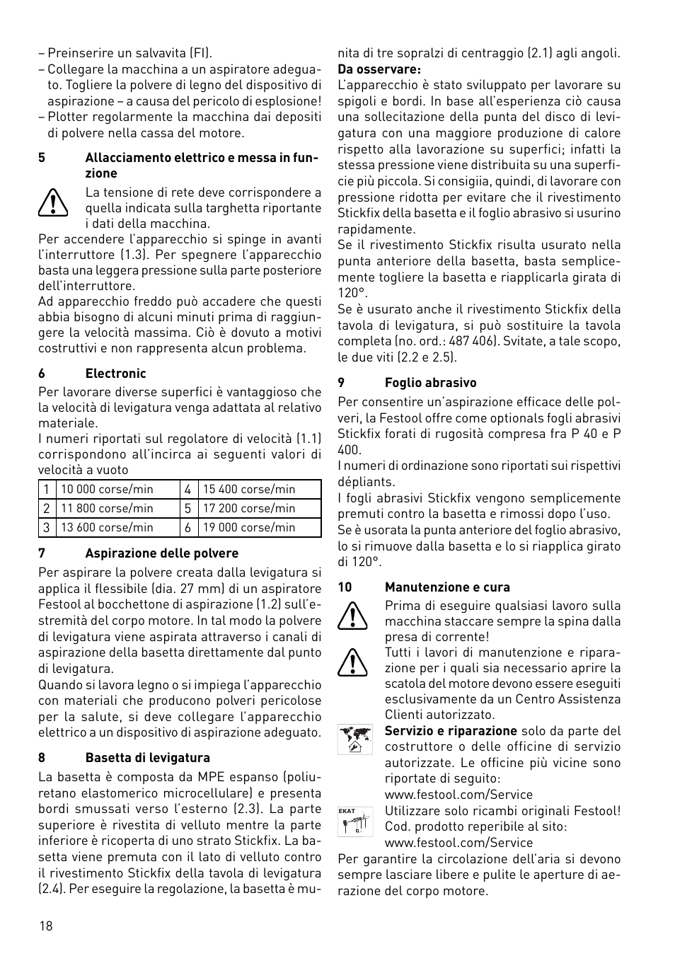 Festool DX 93 E User Manual | Page 18 / 41